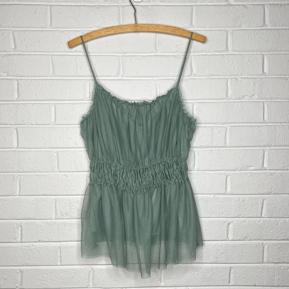 Sage Green H&M elegant spaghetti strap top
